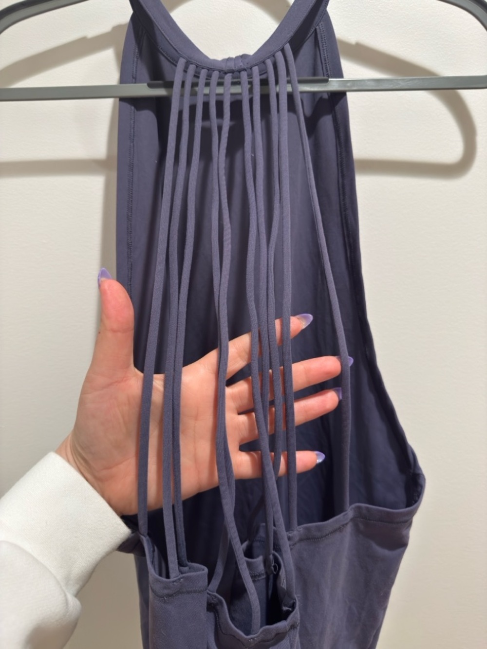Strappy Purple yoga Tank Top